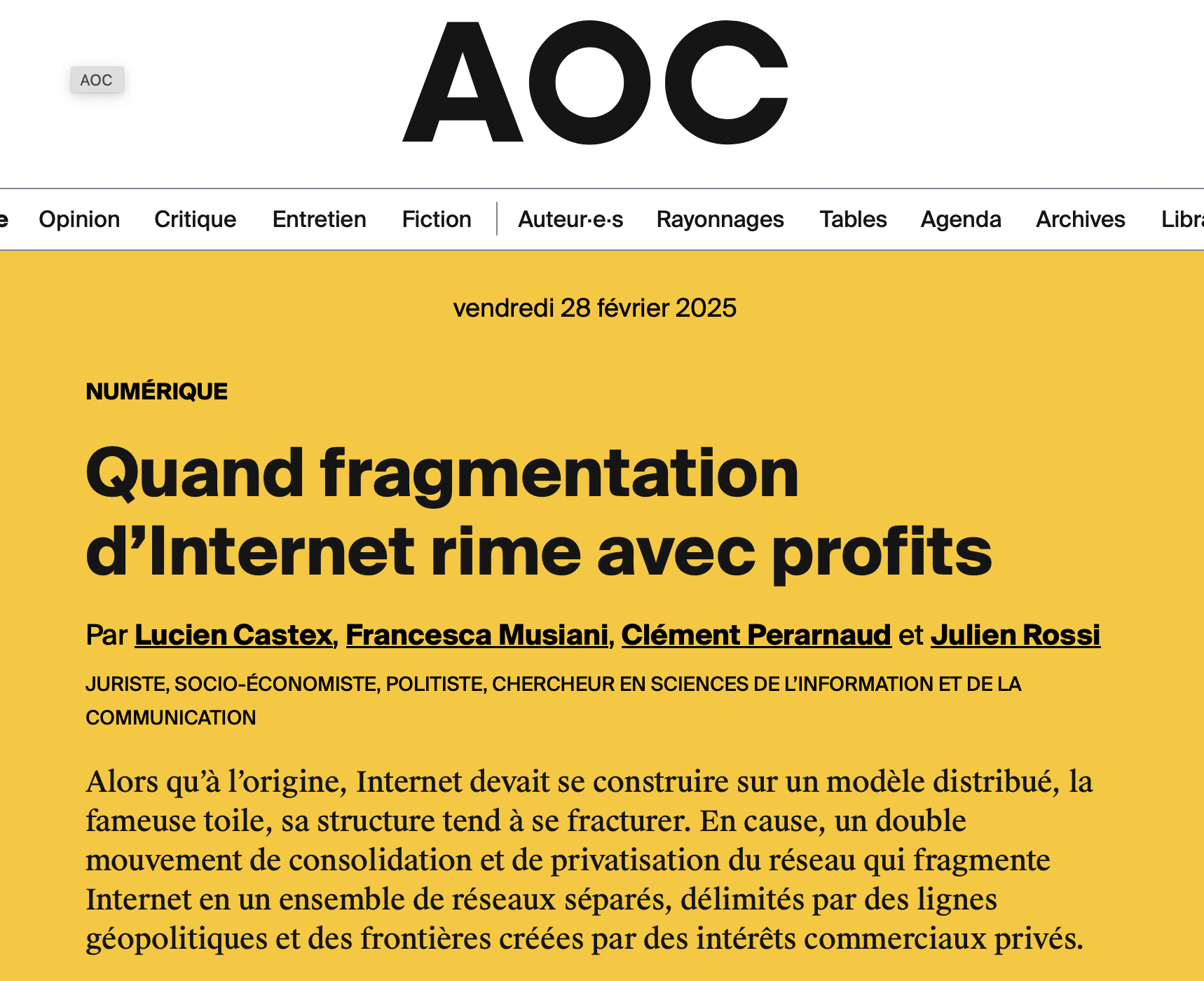 Quand fragmentation d’Internet rime avec profits
