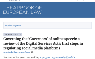 Article | Governing the ‘Governors’ of online speech: a review of the Digital Services Act’s first steps in regulating social media platforms
