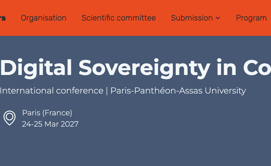 24-25 mars 2027 | Digital Sovereignty in Conflict
